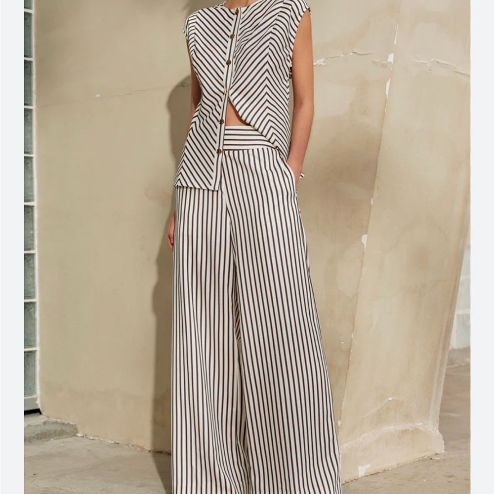 Chic Striped Pantsuit | - Picture 4 of 5